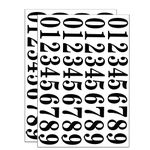 Black Vinyl Numbers Stickers 2 Inch Self Adhesive - Mailbox Numbers Sticker for Mailbox, Signs, Window, Door, Cars, Trucks, Home, Business, Address Number (2 Sets, 80 Pieces)