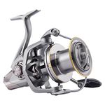 HAUT TON Spinning Reel 14000 Series Advanced Version,17+1BB Graphite Frame Surf Fishing Reels,4.8:1 Gear Ratio 55lbs Max Drag Medium/Heavy Long Casting Inshore & Offshore Saltwater Monster Fish.…