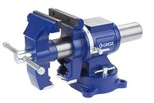 Groz 2in1 Multipurpose Vice with Integrated Pipe Vice| Ideal for use by Mechanics & Professionals 360° Swivel Base| Wear Resistant| Versatile Use| Jaw Width:125 mm| Jaw Opening: 125 mm| BV/MP/125.