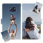 JGOYGYI Personalized PU Leather Wallet Phone Case Compatible with Samsung Galaxy S6 with Kickstand Flip Cover,Customize Your Own Picture/Photo/Image/Text +Adjustable Lanyard