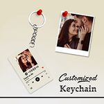 Shaivya Customised Spotify Keychain With Spotify Song Code And Personalised Your Image(2X3 Inches, Clear Acrylic Printed), Cerulean