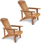 VonHaus Natural Adirondack Chair Se