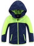 M2C Boys Quick Dry Full-Zip Hooded Light Windproof Windbreaker Jacket 7-8 Yrs Green