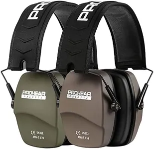 PROHEAR 016 Shooting Ear Protection Earmuffs 2 Pack, NRR 26dB for Gun Range, Hunting -Green and Brown