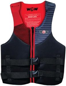Wow Sports Evoprene Life Jacket - L/XL - Red - Coast Guard Approved PFD - for Fishing, Kayaking & Boating