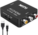 HQDWA RCA to HDMI,AV to HDMI Converter, 1080P Mini RCA Composite CVBS AV to HDMI Video Audio Converter Adapter with PAL/NTSC,Support TV/PC/DVD/VCR/STB/VHS/PS Games