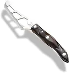 Model 1764 CUTCO Traditional Cheese Knives with 5.5" Micro-DÂ serrated edge blades and 5" classic dark brown 'Diamond' handles.