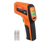 ThermoPro TP450 Dual Laser Temperature Gun for Cooking, Digital Infrared Thermometer for Pizza Oven Grill, Laser Thermometer Gun with Adjustable Emissivity Temp Gun -50℃to 1022℃(Not for Human)