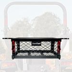 CarriTurf Heavy Duty Tractor Tool Box Universal-Fitting Tractor Tool Tray Accessories with 24x10x10in Tractor Basket Attachment - Fit for John Deere/Kubota Tractors