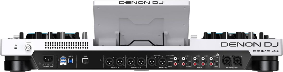 Denon DJ PRIME 4+ White DJ Controller – 4-Deck Standalone Mixer