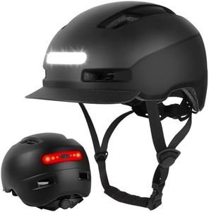 Shinmax Bicycle Helmet for Men and Women, Bike Helmet with Light, 5 Modes, Bicycle Helmet with Visor, Mountain Bike Helmet, Road Bike Helmet for Adults for Urban Commuters