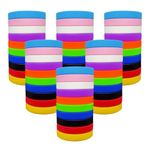 60Pcs Silicone Wristbands for Events, 10 Colors Waterproof Rubber Bracelet, Stretch Wrist Bands for Identification Sports Concert Party Festivals,Lightweight Silicone Bracelet for Women Men Teens Kids