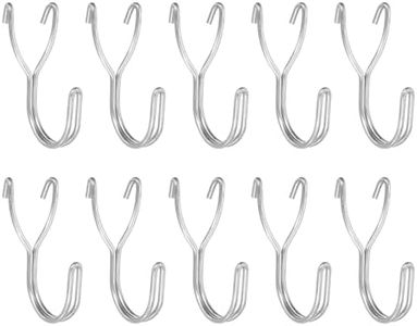 uxcell 10Pcs Pegboard Hooks, Stainless Steel 1 Inch Spacing Peg Board Display Hook Metal Hanging Organizer Accessories for Garage Office Kitchen Store, Silver