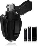 ZONSUSE Universal Gun Holster with Mag Pouch, IWB OWB Gun Holster,Tactical Pistol Bags Waistband,The Waistband Pistols Holsters for Right and Left Hand, Draw Holster for Men/Women (with Mag Pouch)