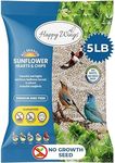 Happy Wings Sunflower Hearts & Chips - Sunflower Kernels and Chips Bird Food- 5 Pounds I No Mess, No Waste Seed| No Grow Seed | Bird Seed for Wild Birds