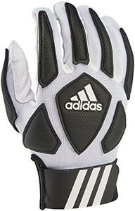 adidas Scorch Destroy 2 Lineman Adult Gloves, Full Finger, White/Black, Small