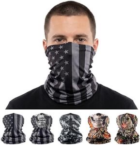 S A Company 5-Pack UV Face Shield | UV 30+ Multipurpose Neck Gaiter Balaclava for Adults