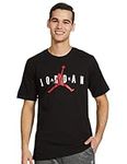 Nike Men's Jrdn Air Wrdmrk T-Shirt, Black/White/Gym RED, M