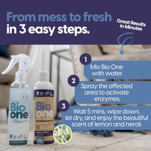 Pet Enzyme Stain & Odor Remover – Powerful Cleaner for Carpets & Floors