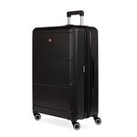 SwissGear 8090 Hardside Expandable Luggage with Spinner Wheels, Black, Checked-Large 28-Inch, 8090 Hardside Expandable Luggage with Spinner Wheels