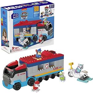​MEGA PAW Patrol PAW Patroller Building Set with Chase, Marshall, Rocky and Everest Figures, and 76 jr Bricks and Pieces, Toy Gift Set for Ages 3 and up