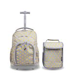 J World New York Lollipop Kids' Rolling Backpack with Lunch Bag, Candy Buttons, One Size