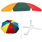 Arun & Sons Garden Umbrella with Stand Big Size 6ft Canopy Outdoor Garden Umbrella for Hotel,Tares,Garden,Resort Patio Umbrella for Rain and Sun Protation (Diameter 6ft) Multicolor