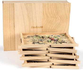 Becko US Wooden Jigsaw Puzzle Sorting Trays Jigsaw Puzzle Sorters Drawer Design Puzzle Accessory for Jigsaw Puzzle Up to 1500 Pieces