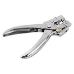Metal Eyelets Grommets Kit, Handheld Grommet Kit Eyelet Setting Pliers with 100pcs Easy Press Hollow Grommets for Leather, Canvas, Shoes, Belts, Bags, Crafts