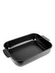 PEUGEOT - Rectangular ceramic casserole dish - 40 cm x 27.2 cm x 8.3 cm - Capacity: 5.2 L - 10 year guarantee - Made in France - Satin black