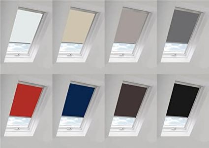 Thermal Blackout Skylight Roller Blinds Suitable For Velux Roof Windows(G Codes) (Silver Frame, 104)