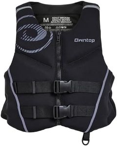 Owntop Neoprene Swim Vest Adult, Kayak Vest for Men Women, Swimming Jacket with Reflective Strips Water Sport Jackets for Canoeing, Kayaking, Paddleboarding (Grey, XL)