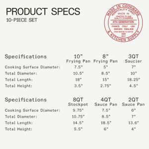 Made In 10-Piece Stainless Steel Cookware Set – Pots & Pans Collection