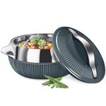 Milton Fiesta 2500 Insulated Inner Stainless Steel Casserole, 2240 ml, Grey Silver