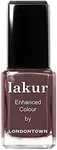 LONDONTOWN Chocolate Brown Glossy Nail Polish, Teak lakur, Vegan Chip-Resistant Long-Lasting Nail Lacquer, .40 fl oz