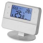 EMOS Wireless Room Thermostat with OpenTherm Support, Programmable Clock Thermostat for Heating Systems, Transmitter + Receiver Set, Room Temperature Controller Surface-Mounted