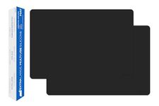 gasare, Extra Large, Extra Thick, Silicone Mats, Countertop Protector, Kitchen Counter Mat, Heat Resistant, Washable, Non Slip, 25 x 17 Inches x 1.4 mm, Set of 2, Black