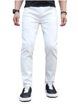 Ben Martin Men's Regular Fit Stretchable 34 Size White Cotton Denim Jeans Pant for Men, JJ3-18