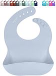 otterlove Silicone Bib – 100% Pure Platinum LFGB Baby Bibs with No Fillers – Wide Food Catching Pocket – Easy Clean – Mess Proof – Dishwasher Safe – BPA and Phthalate Free