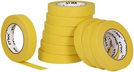 STIKK 1" inch x 60yd Yellow Painters Tape 14 Easy Removal Trim Edge Finishing Decorative Marking Masking Tape (.94 in 24MM)