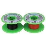 BNTECHGO 30 Gauge Silicone Wire Spool 25ft red and 25ft Black Flexible 30 AWG Stranded Tinned Copper Wire