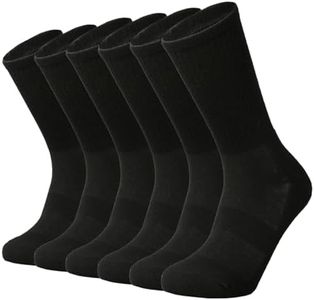 SOX TOWN Men's Merino Wool Cushion Crew Socks for Outdoor Hiking Hike Trail Performance Moisture Wicking Lightweight Summer(Black XL)