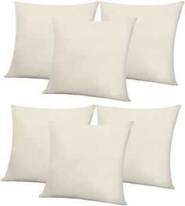 WANZELONYO Blank Pillow Covers 18x18Inch Sublimation Throw Pillow Cases Bulk for HTV Heat Transfer Vinyl Set of 6 Beige Linen