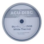 25 PACK Acu-Disc ® Blu-Ray 10x White Thermal 25GB Blank BDR