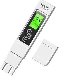 3 in 1 TDS Meter - TDS EC & Temperature(°C,°F) Meter,Accurate & Reliable Digital Water Testing Kits for Drinking Water Quality, Tap, Well, Swimming Pool,Hydroponics, Aquarium, RO/DI System, White