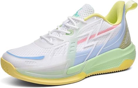 Bacury Women Basketball Shoes Fashion Sneakers Comfortable Unisex Athletic Lightweight Non Slip Outdoor Sport Volleyball Shoes WhiteGreen Size 8