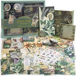 LANLOY 346pcs Journal Supplies Kit Vintage Scrapbook Stickers Art Journaling Bullet Junk Journal Planners DIY Decoration Paper Stickers Craft Kits Notebook Collage Album (Nature)