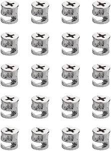 Cam Locks for Furniture 20 PCs, 12 x 12.2 mm Furniture Cam Lock Fasteners Compitable with IKEA Hardware Parts, Repair Spare Parts Nut & Bolt Assortment Sets (12x12.2MM)
