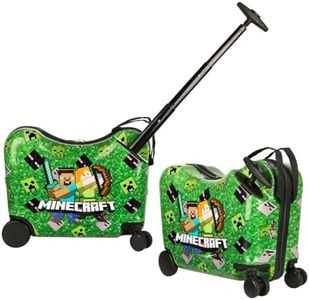 Bioworld Minecraft Steve & Alex Green 15" Ride-On Luggage
