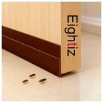 Eightiz Silicone Door Bottom Under Gap Filler Rubber Door Sealing Strip for Cockroach & Insect Protection, Rat Protector, Air & Dust Sealing Brown, 39 Inch (Pack of 1)